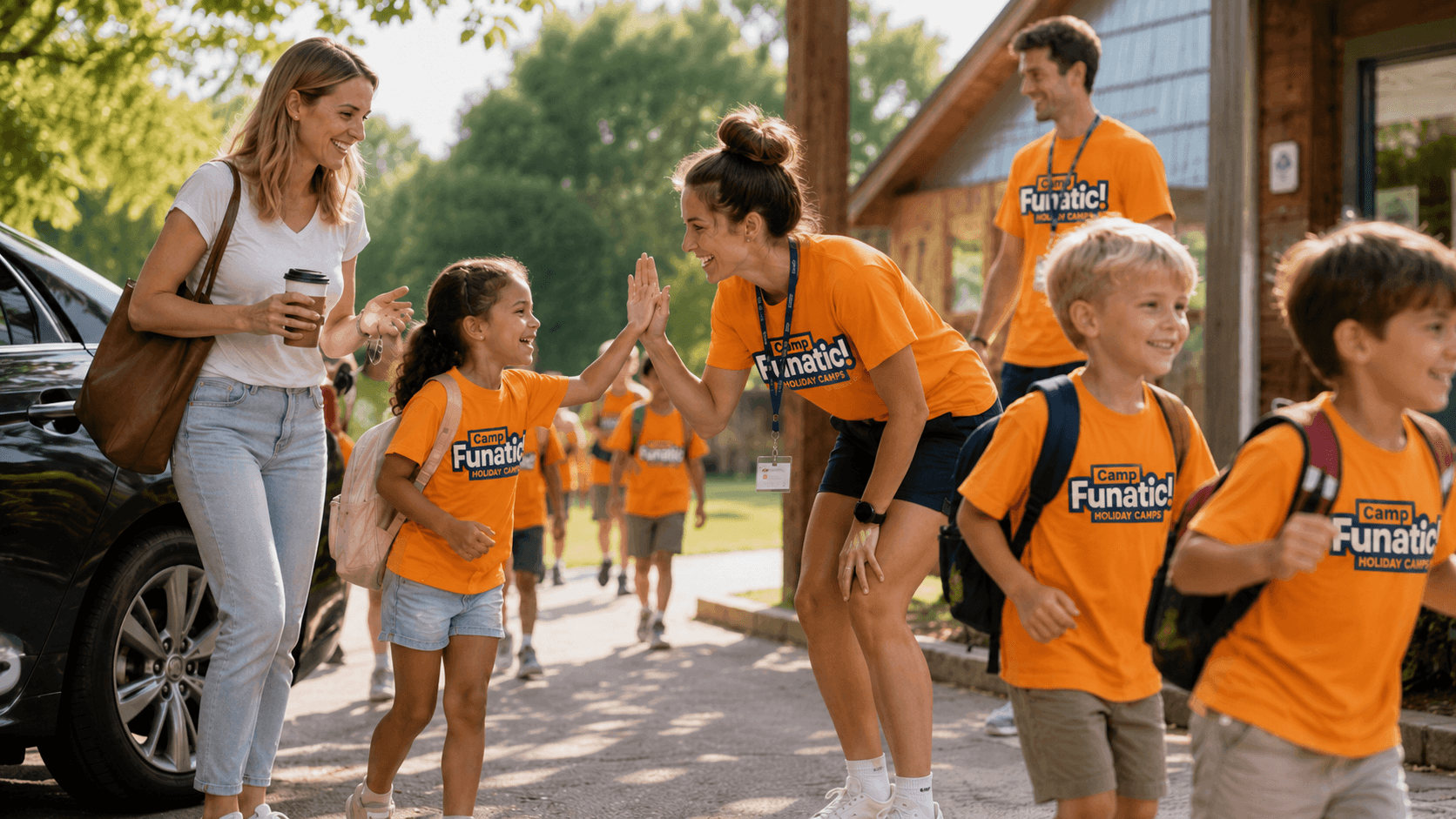 Children running at Camp Funatic
